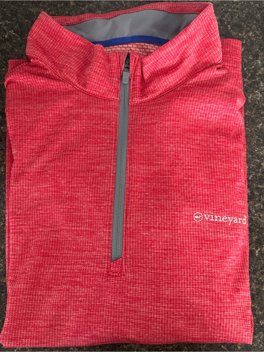 Vineyard Vines Men's On The Go Sankaty 1/4 Zip Performance Pullover Coral 3XB